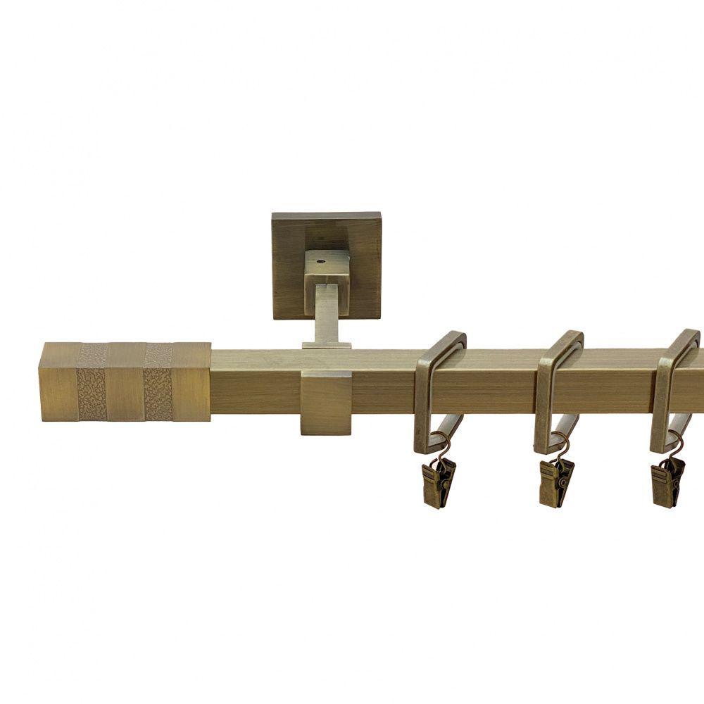 Карниз для штор Orvit Картер однорядний гладкий 200 см Античний (00-00015580)