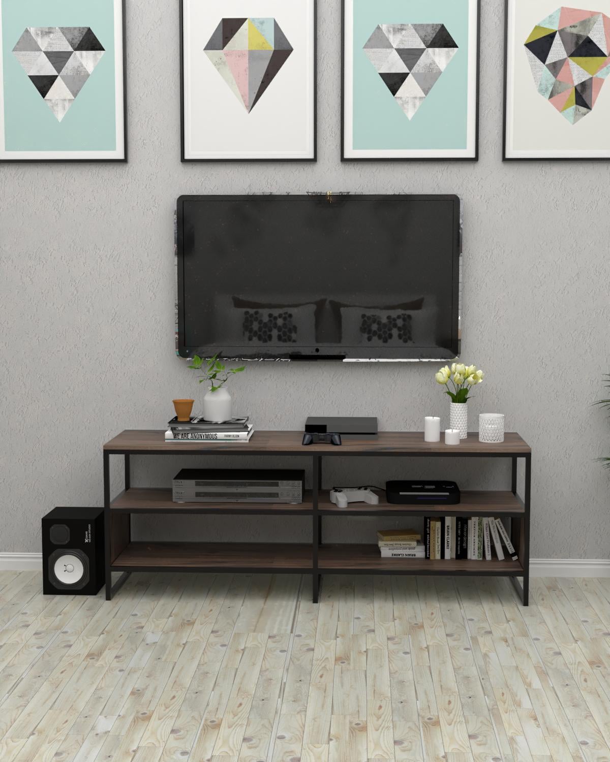 Тумба-стеллаж под телевизор EcoLoft Меридо DSP-1526-8 лофт (38416146)