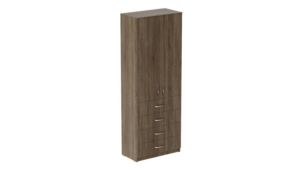 Шкаф Ferrum-decor Анжело на 3 полки с 2 дверями и 4 ящиками ДСП 16 мм 1900x700x380 мм Дуб Сонома Трюфель (FRD-105029)