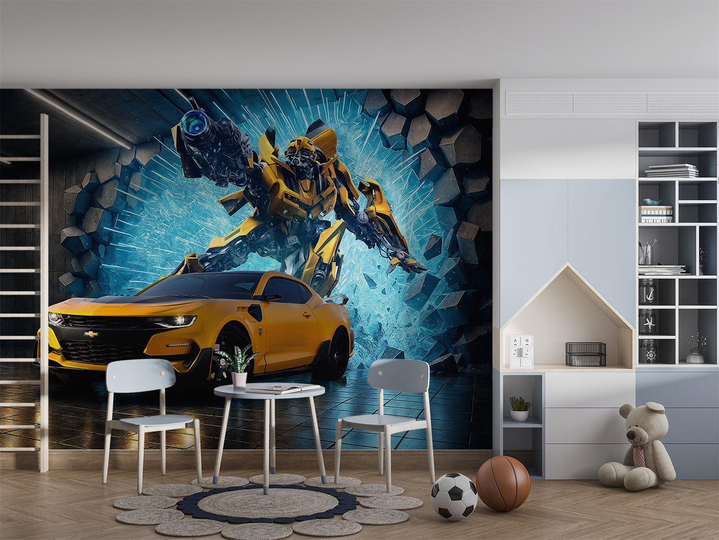 Фотошпалери флізелінові Upstream по мотивам трансформерів Бамблбі 180х120 см (S5KID-089/2) - фото 4