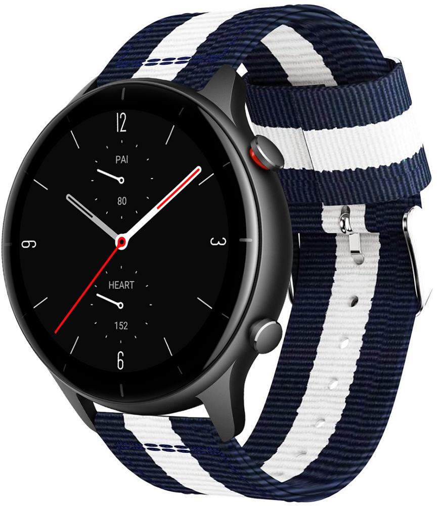 Ремешок тканевый Canvas для Amazfit GTR 2e Blue/White (20586) Ремешок тканевый Canvas для Amazfit GTR 2e Blue/White (20586)