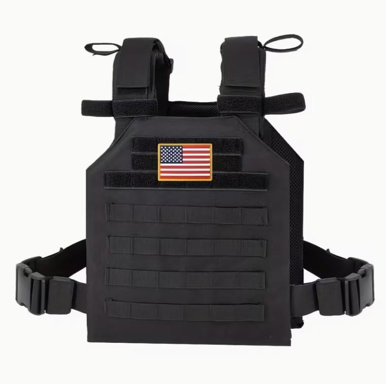 Плитоноска с системой MOLLE с флажком Черный (35867726)