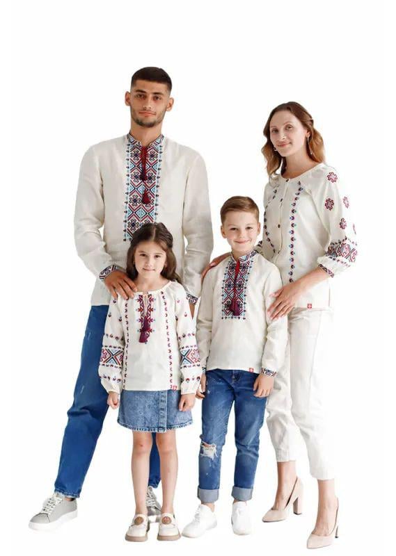 Вишиванка чоловіча р. 48 Молочний (556) - фото 4