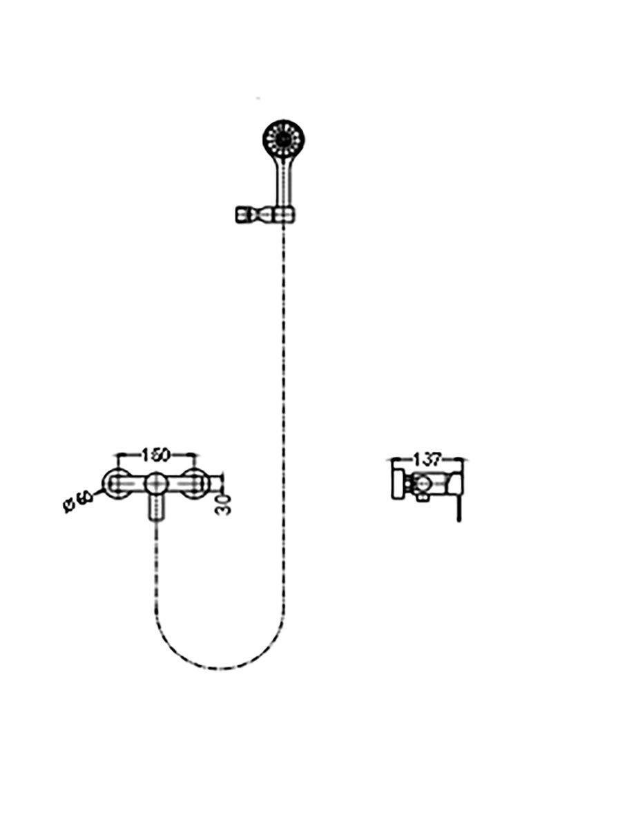 Змішувач Perla OCELI з лійкою для душу одноважільний нержавіча сталь (PSS205) - фото 2 Змішувач Perla OCELI з лійкою для душу одноважільний нержавіча сталь (PSS205) - фото 2