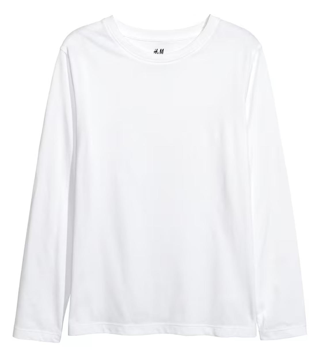 Лонгслів дитячий для хлопчика H&M 98-104 см Білий (0575A)