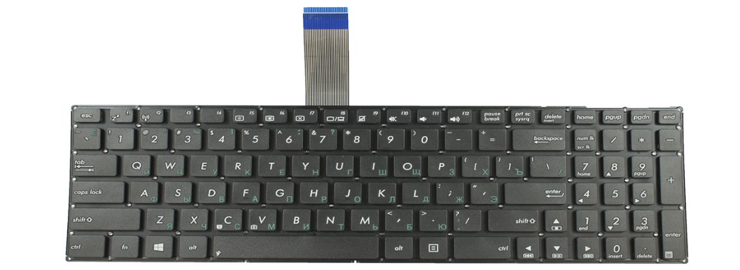 Клавиатура для ноутбука Asus A750 A750LB матовая (0KNB0-610ARU00)