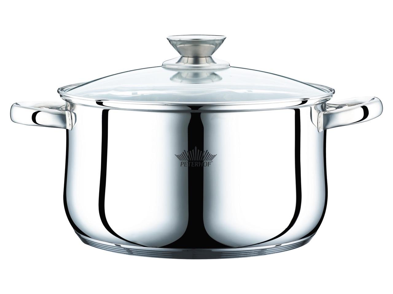 Каструля нержавіюча Peterhof Torro з кришкою 22 см 4,7 л (PH-15809-22)