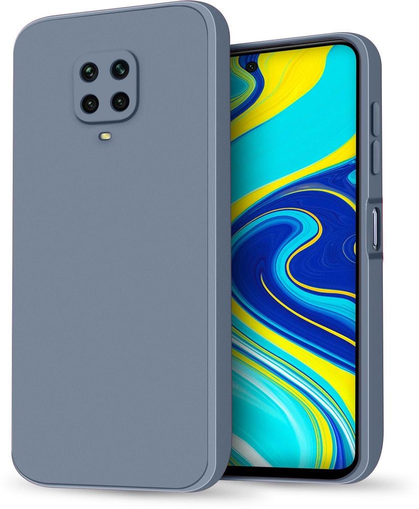 Силиконовый чехол HardCorner Xiaomi Redmi Note 9 Pro (с микрофиброй) Gray Blue (34866-6D)