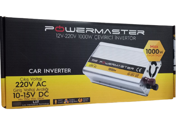 Автомобильный инвертор PowerMaster синусоида 12-220V AC/DC 1000W - фото 7 Автомобильный инвертор PowerMaster синусоида 12-220V AC/DC 1000W - фото 7