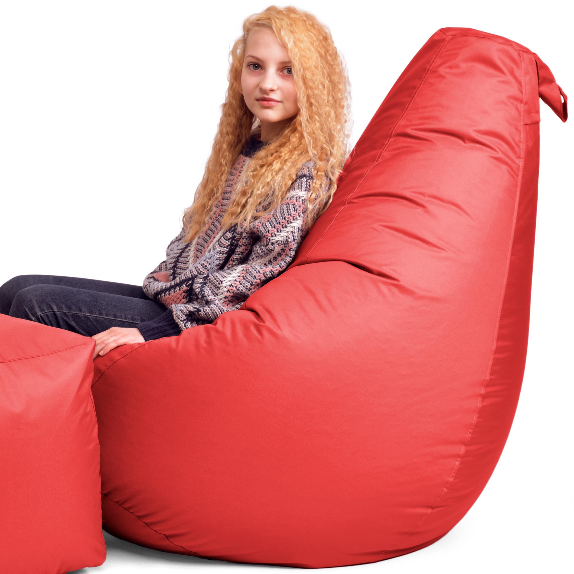 Кресло-мешок iQmebel Груша стандарт+ оксфорд Красный - фото 2