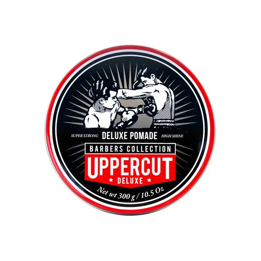 Помада для волос Uppercut Deluxe Pomade Barber Tin сильная фиксация водное основание 300 г