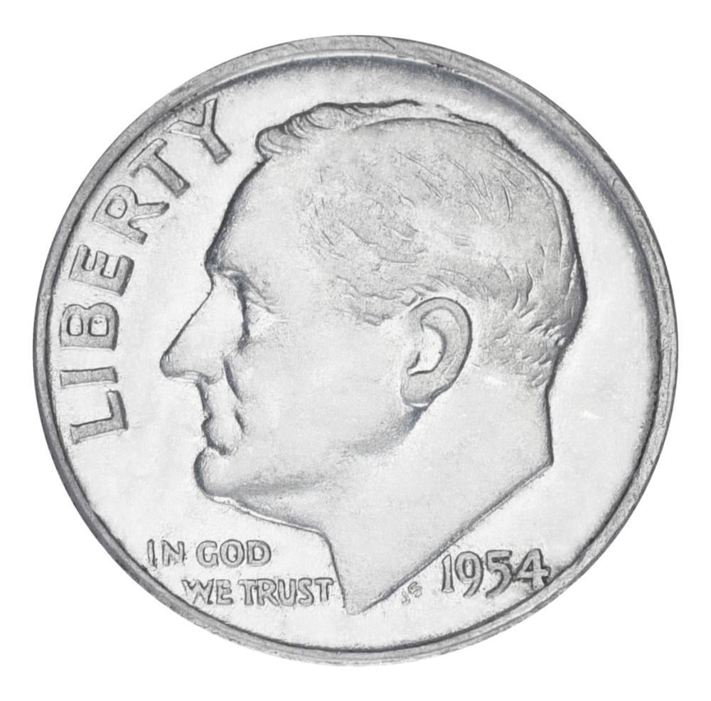 Колекційна монета США 10 центів 1954 срібло F-VF Дайм Рузвельт 2,5 г (М19927)