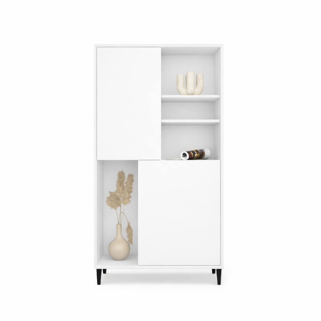 Пенал двосекційний на ніжках 92х46х184 см (RL2F920WHWH)