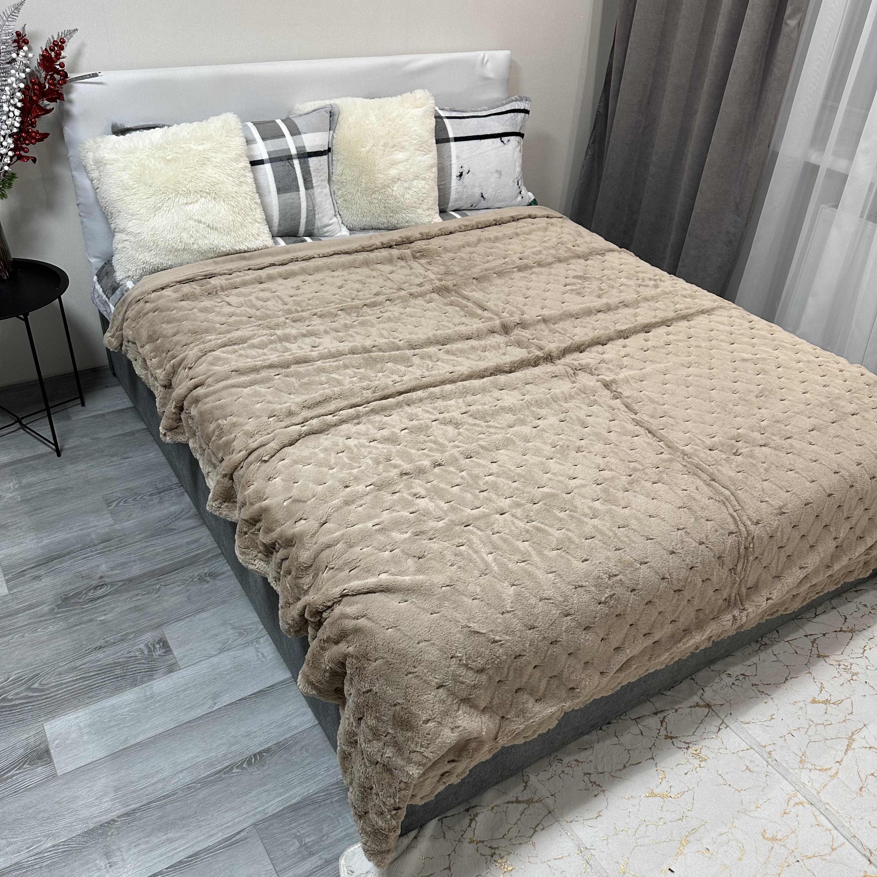 Покрывало микрофибра 200х230 см Кофейный (30111718) - фото 6