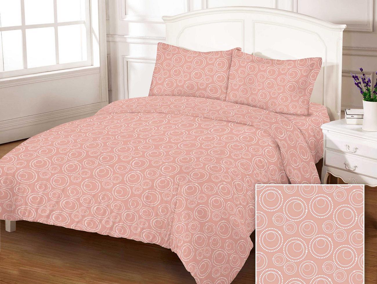 Комплект постельного белья Zastelli Bubble Peach бязь Gold USA полуторный 145х210 Персиковый