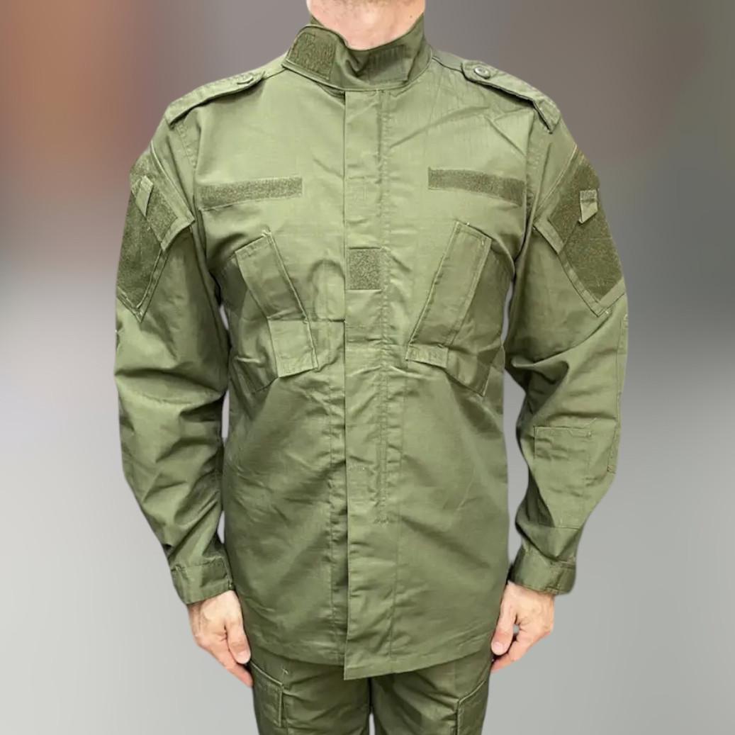 Китель летний ВСУ хлопок с воротником-стойкой на молнии L Олива (246278)