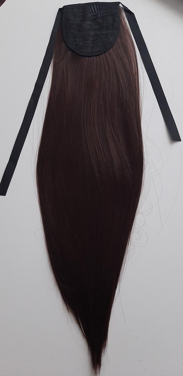 Хвіст-перука накладного волосся на шпильці Коричневий (29059916) - фото 6 Хвіст-перука накладного волосся на шпильці Коричневий (29059916) - фото 6