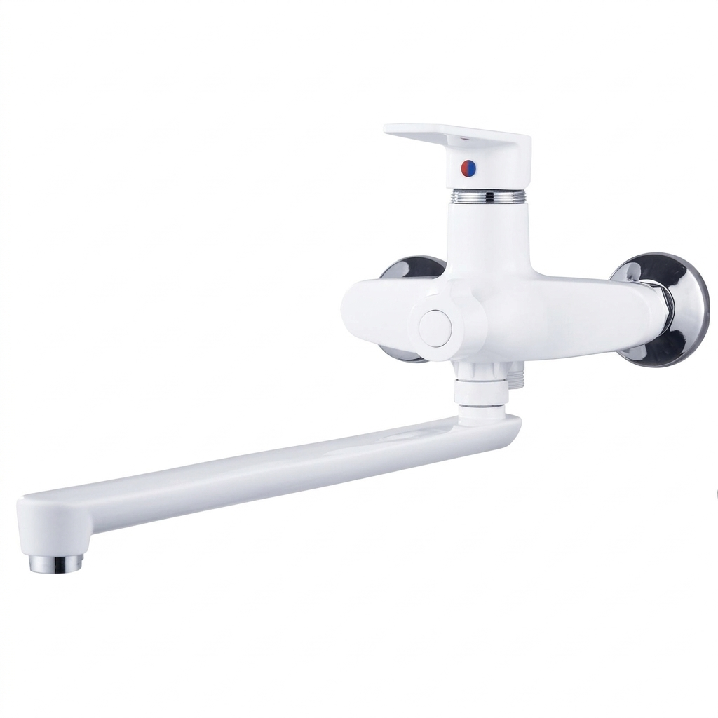 Смеситель для ванны PLAMIX OSCAR-006 однорычажный Белый (MX1895)