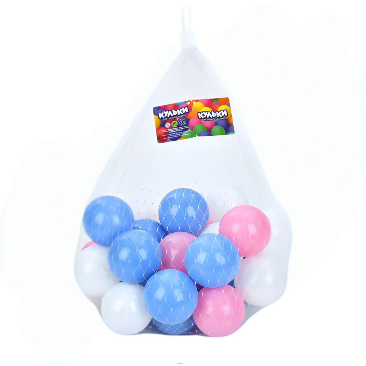 Набор шариков для детского сухого бассейна MR1408 30 шт. ⌀7 см Синий/Розовый/Белый Набор шариков для детского сухого бассейна MR1408 30 шт. ⌀7 см Синий/Розовый/Белый