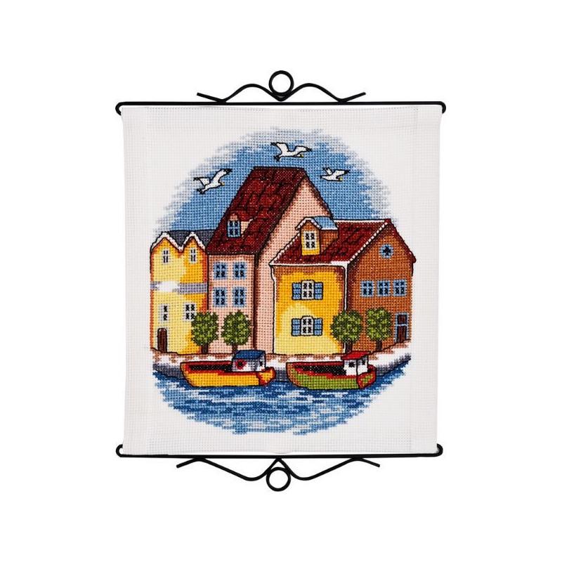 Набор для вышивания крестиком Permin 92-2356 The harbour (23376)