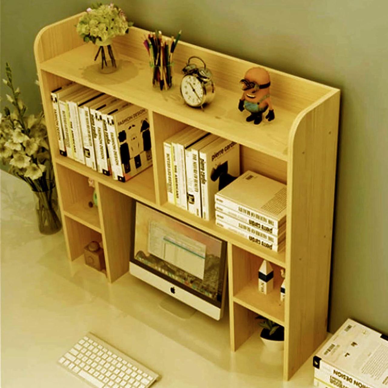 Полка-надстройка настольная из дерева Арисо карри (АКД-014803)