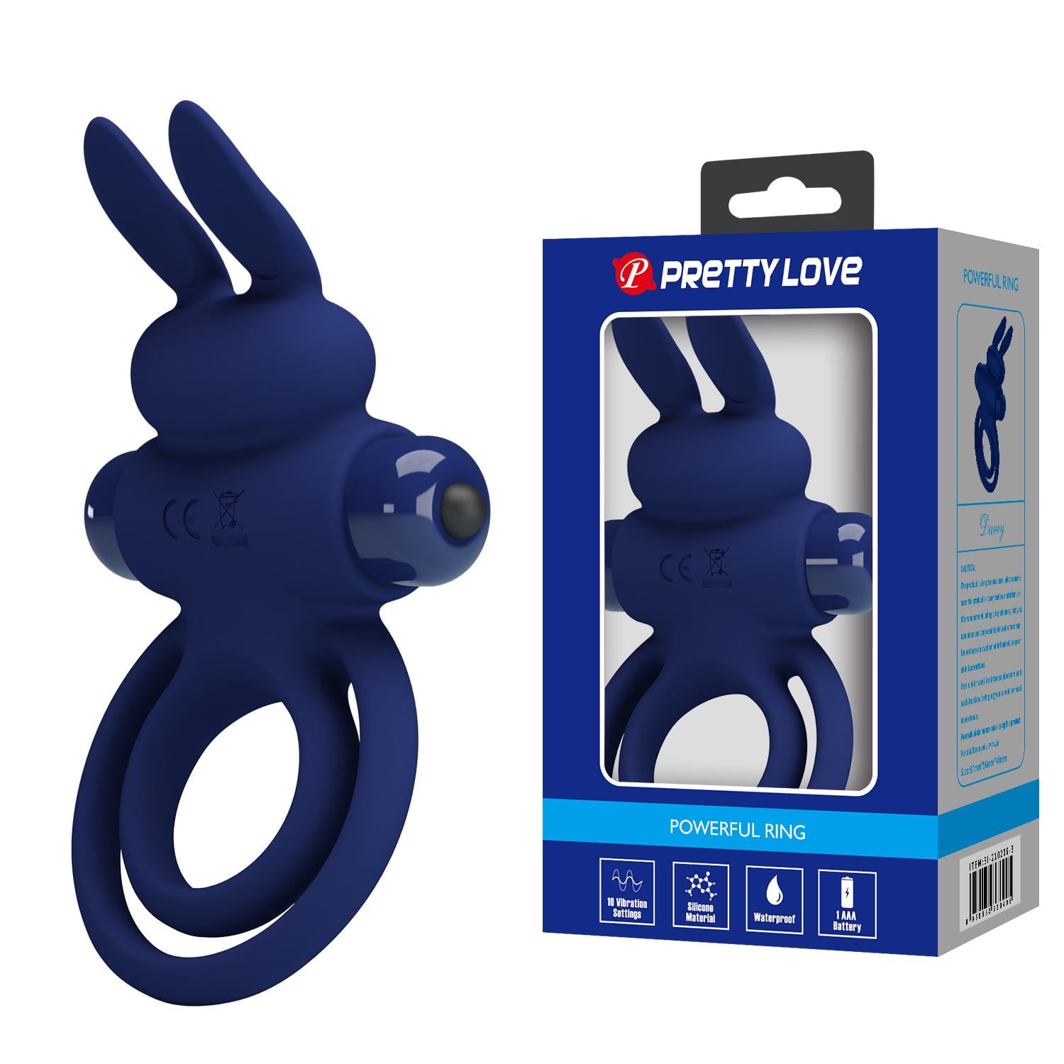 Эрекционное кольцо Pretty Love Vibrant Penis Ring III Blue