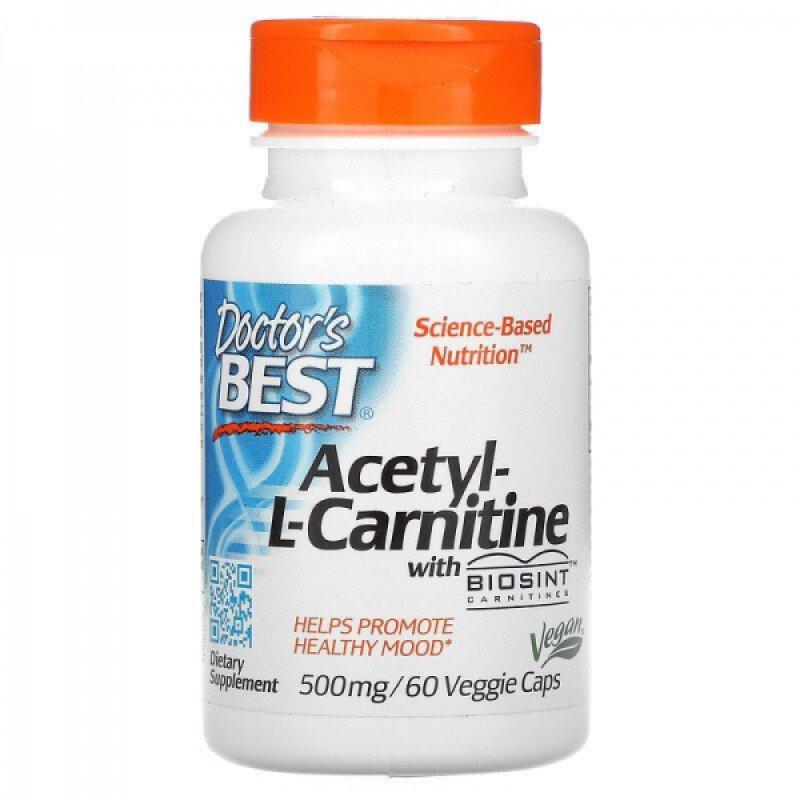 Аминокислоты Doctor's Best Acetyl L-Carnitine 500 мг 60 капс. (DRB-00105)