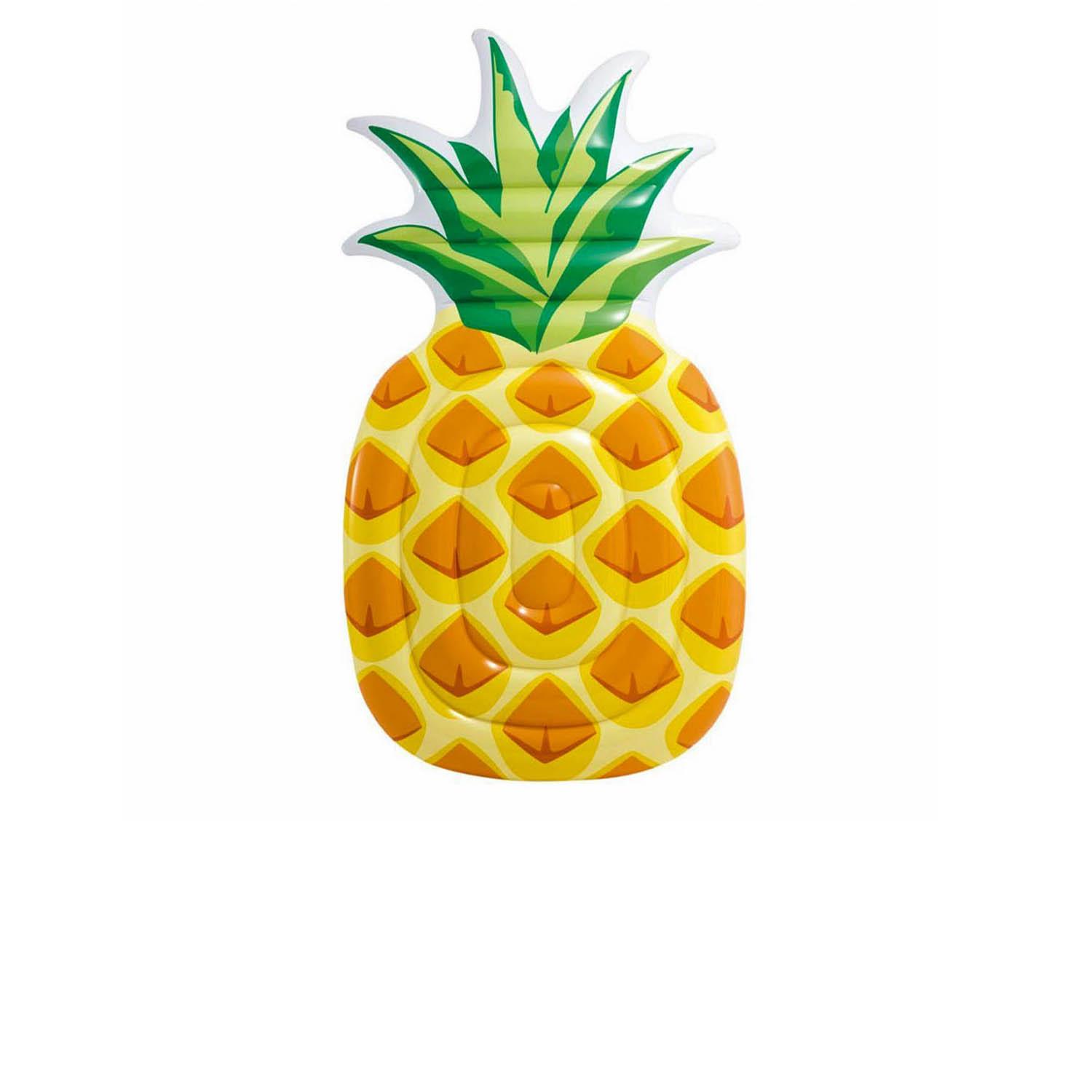 Матрац пляжний надувний Intex 58761 Ананас 216х124 см Жовтий