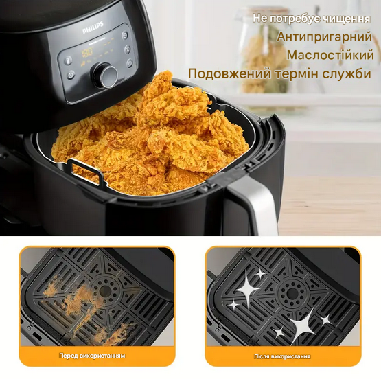 Форма силіконова квадратна для аерогрилю/мультипечі та фритюрниці 18,5 см Чорний (UK-185) - фото 11 Форма силіконова квадратна для аерогрилю/мультипечі та фритюрниці 18,5 см Чорний (UK-185) - фото 11