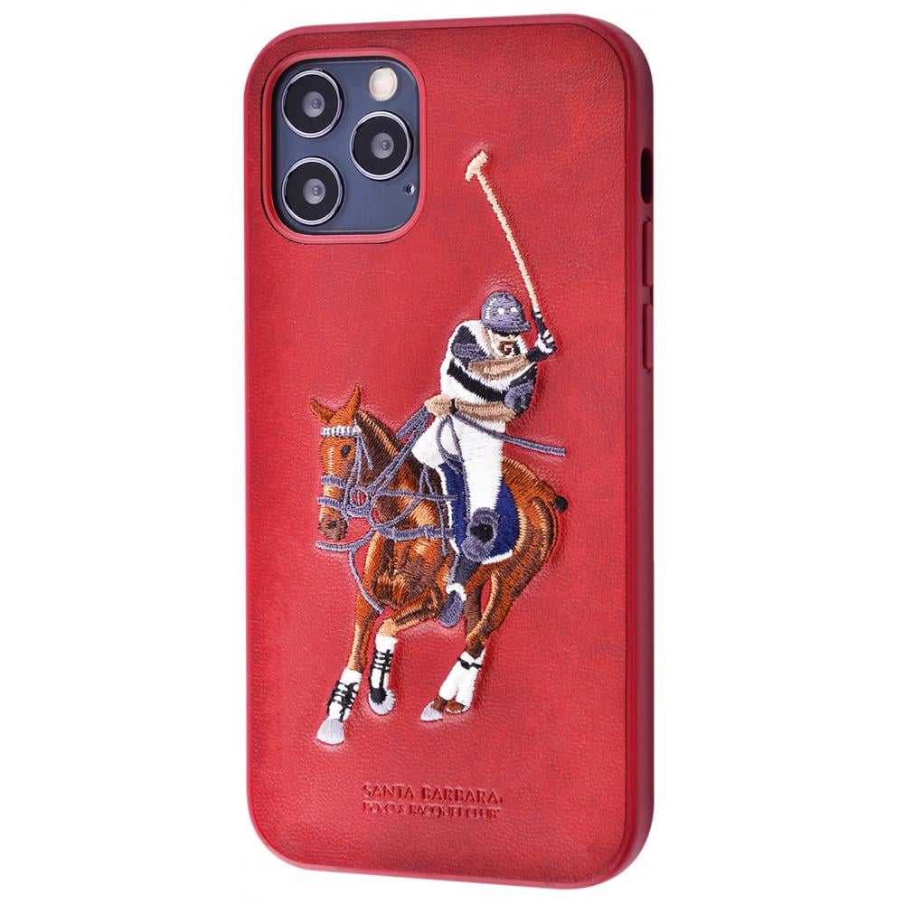 Чехол Polo Jockey Leather для iPhone 12/12 Pro Red