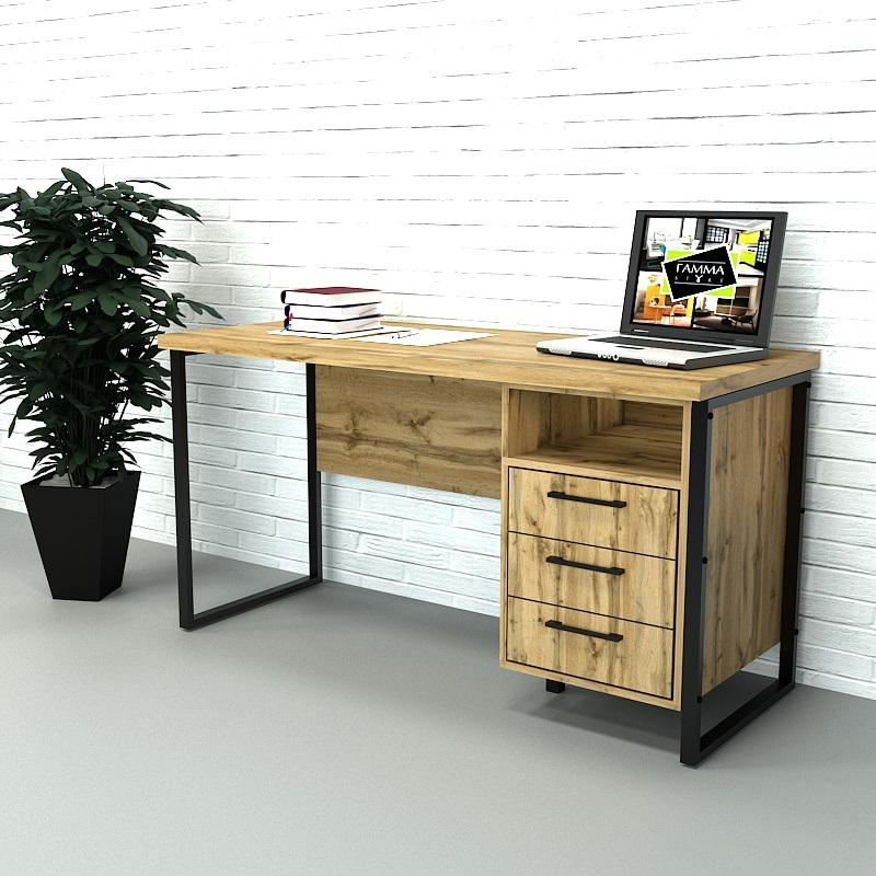 Стіл офісний Гамма стиль Лофт СПЛГ-3 1390x600x765 мм Дуб Аппалачі (23219)