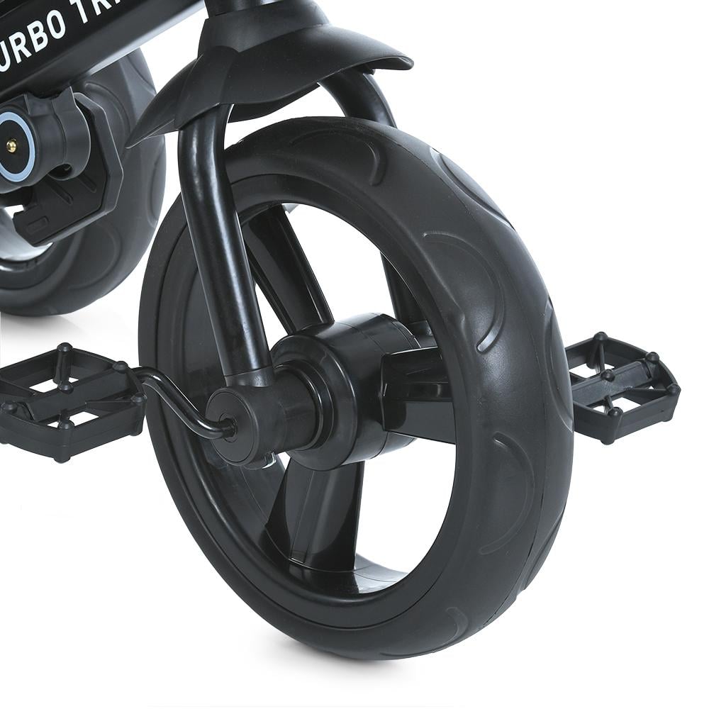 Велосипед триколісний Turbo Trike MT 1001-1 з батьківською ручкою і поворотним сидінням Чорний - фото 5