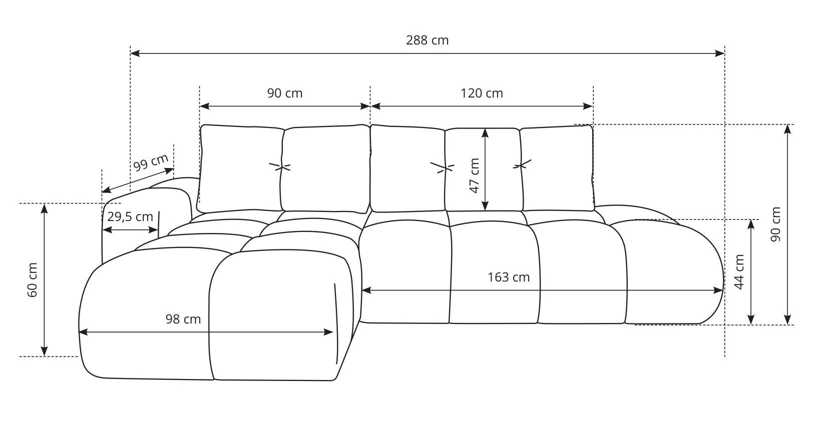 Диван угловой Perfect Home Soho из натурального дерева/ДСП/ткани Perfect Harmony 01 Кремовый (49717) - фото 10 Диван угловой Perfect Home Soho из натурального дерева/ДСП/ткани Perfect Harmony 01 Кремовый (49717) - фото 10