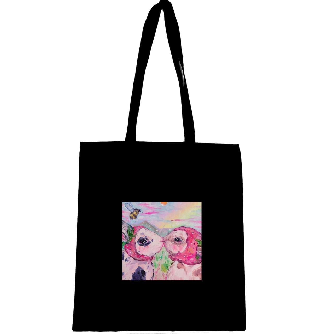 Эко-сумка с принтом Два зайчика (781)