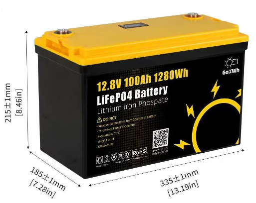 Акумулятор для сонячних електростанцій GoKwt LiFePO4 12V/100 Ah 1280W/h - фото 4