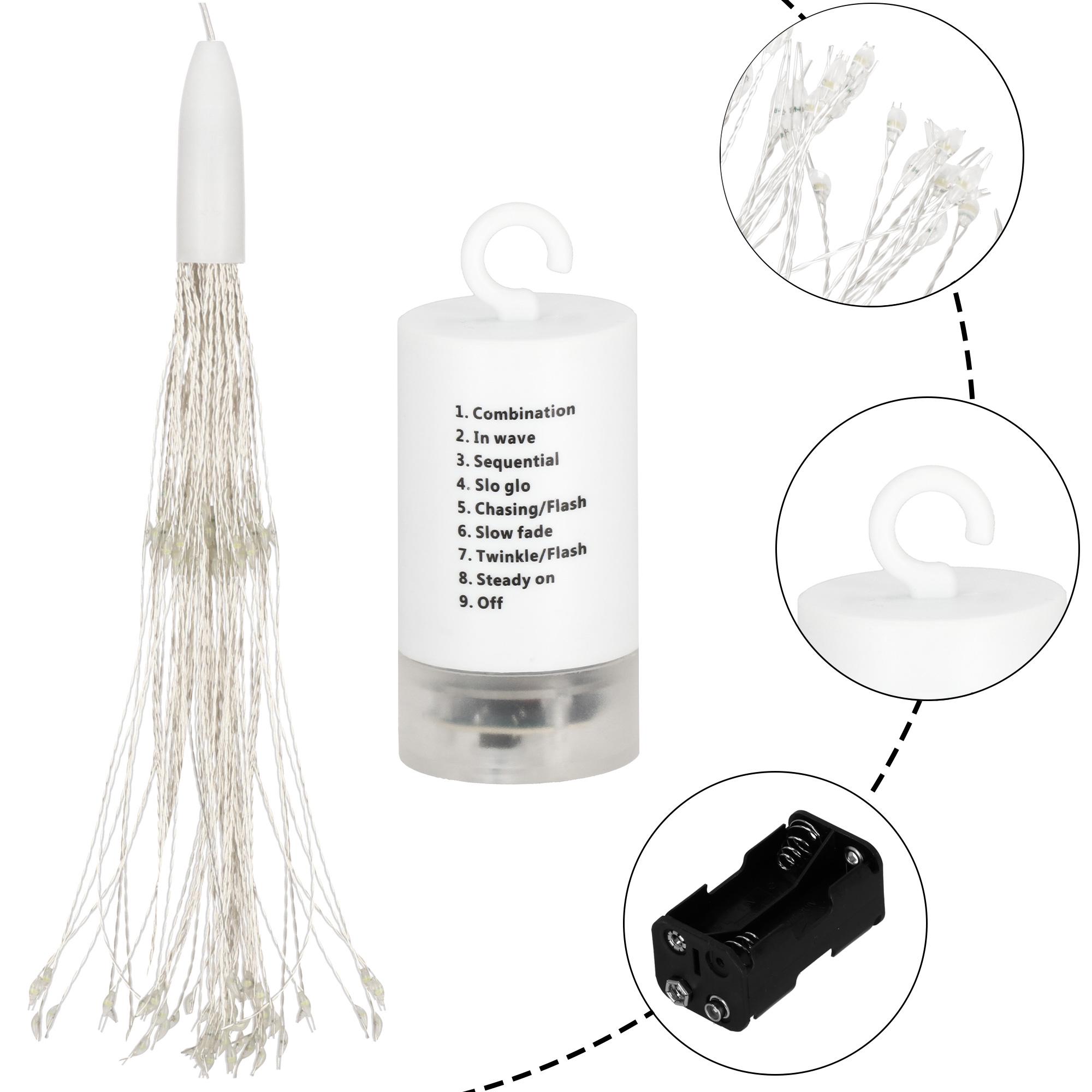 Гірлянда феєрверк Springos 3D на батарейках 100 LED Warm white (CL0181) - фото 8 Гірлянда феєрверк Springos 3D на батарейках 100 LED Warm white (CL0181) - фото 8