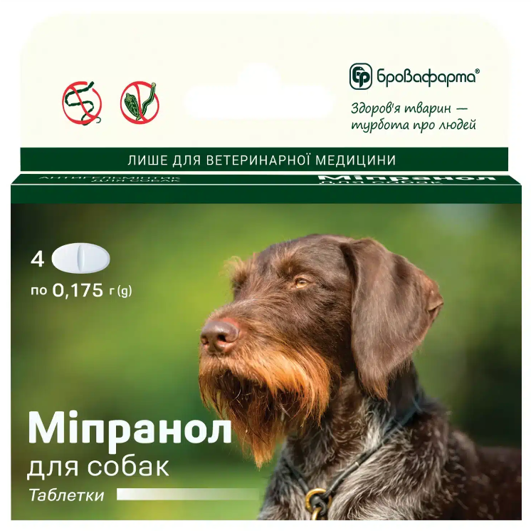 Мипранол для собак 4 табл. х 0,175 г