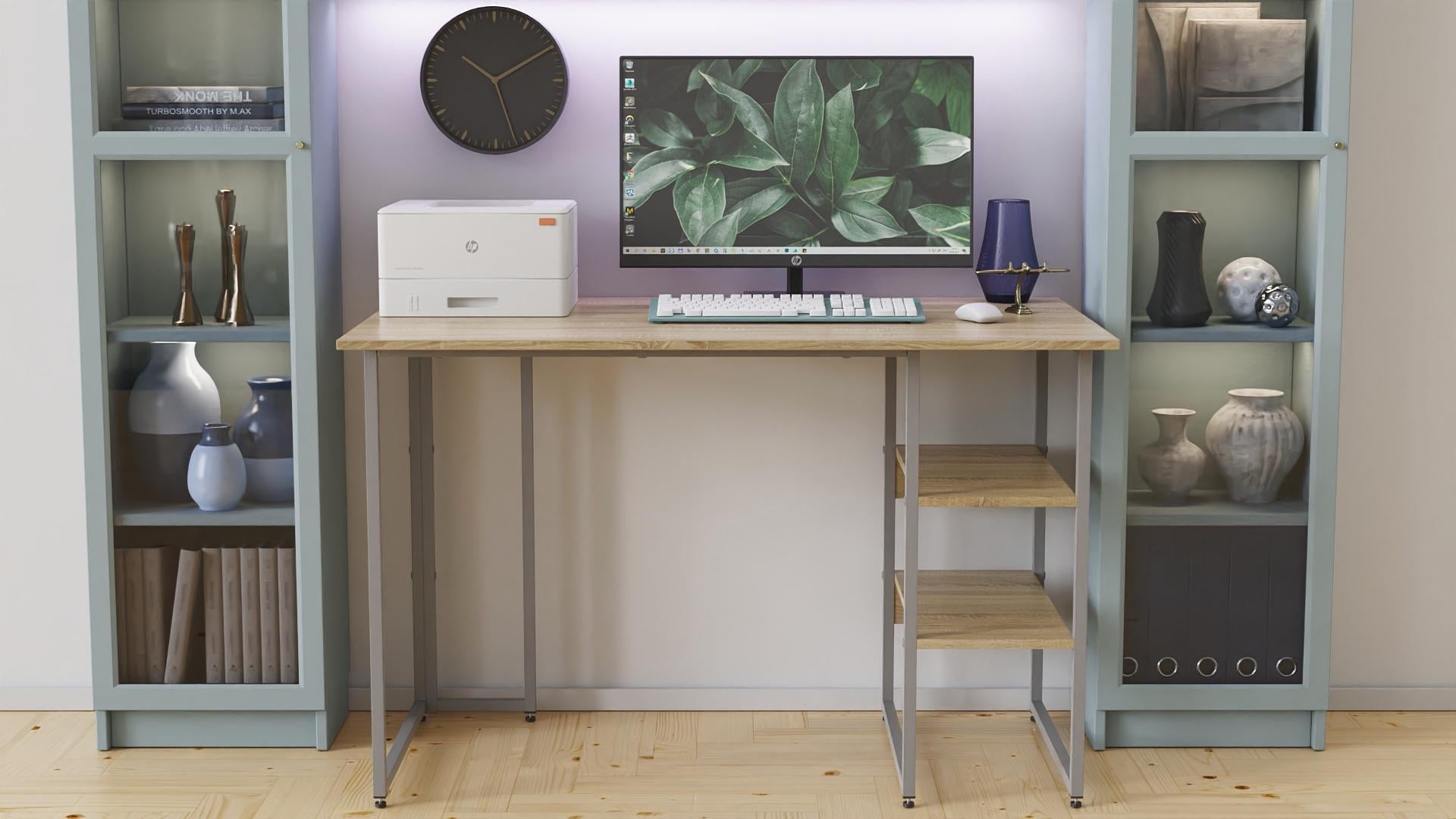 Стол компьютерный Ferrum-decor Кевин ДСП 16 мм 75x100x60 см Серый/Дуб Сонома (FRD-101712)
