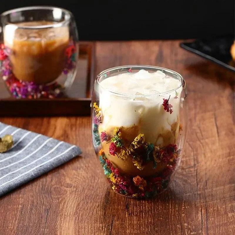 Склянка скляна з подвійними стінками Сухоцвіти 250 мл - фото 4