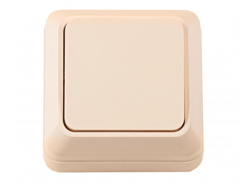 Выключатель одноклавишный накладной Luxel 2302 OPERA Кремовый (27550511)