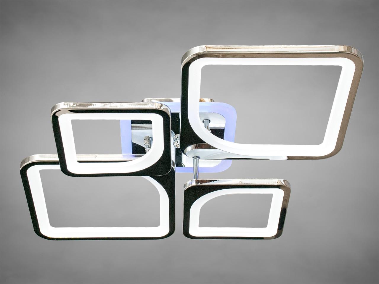 Люстра с пультом LED подсветкой и диммером 8060-2+2HR-LS 80W на 11 м2 Хром (1426291557) Люстра с пультом LED подсветкой и диммером 8060-2+2HR-LS 80W на 11 м2 Хром (1426291557)