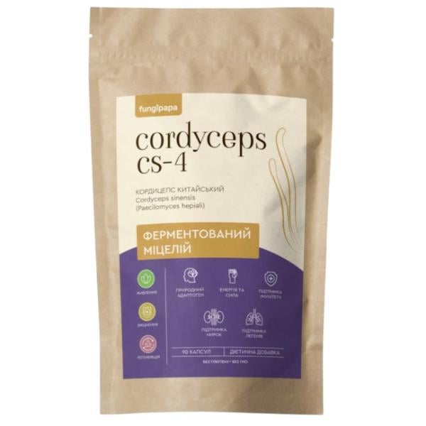 Натуральный грибной комплекс Fungipapa Cordyceps sinensis Кордицепс китайский ферментированный мицелий 90 капс. (23712873) Натуральный грибной комплекс Fungipapa Cordyceps sinensis Кордицепс китайский ферментированный мицелий 90 капс. (23712873)