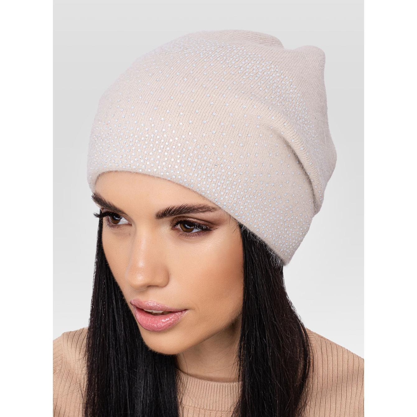 Шапка женская ангоровая Leks Сузирья one size Светло-бежевый - фото 1 Шапка женская ангоровая Leks Сузирья one size Светло-бежевый - фото 1