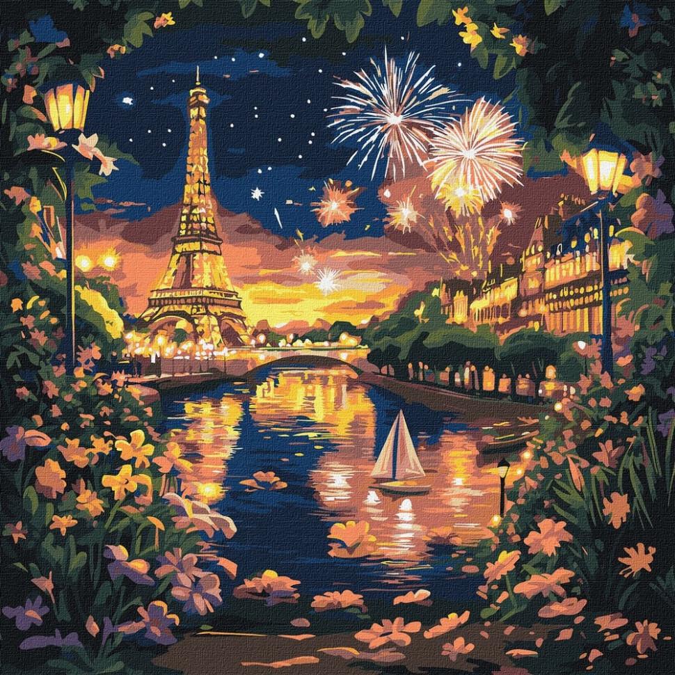 Картина за номерами Ideyka Салюти Парижу 40x40 см (KHO3669)