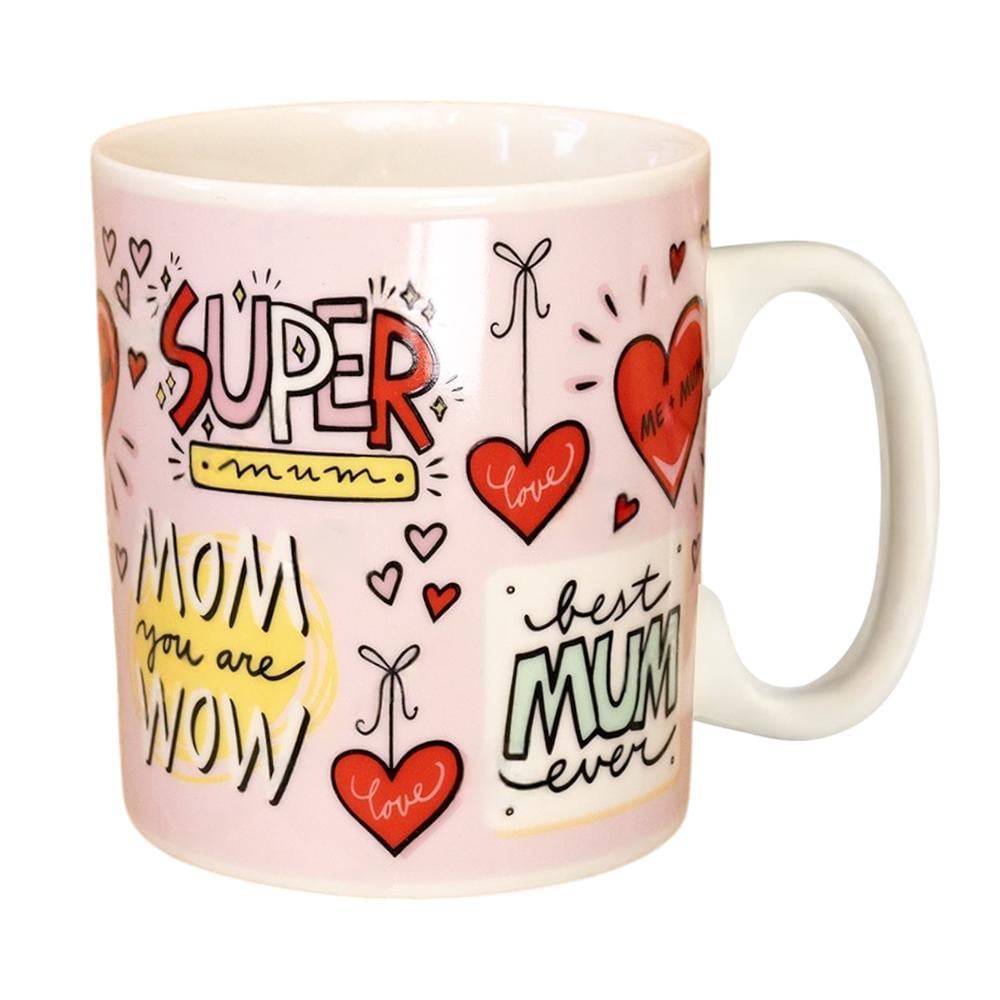 Кружка большая керамическая "The Best MOM in the world" 1 л Розовый - фото 3 Кружка большая керамическая "The Best MOM in the world" 1 л Розовый - фото 3