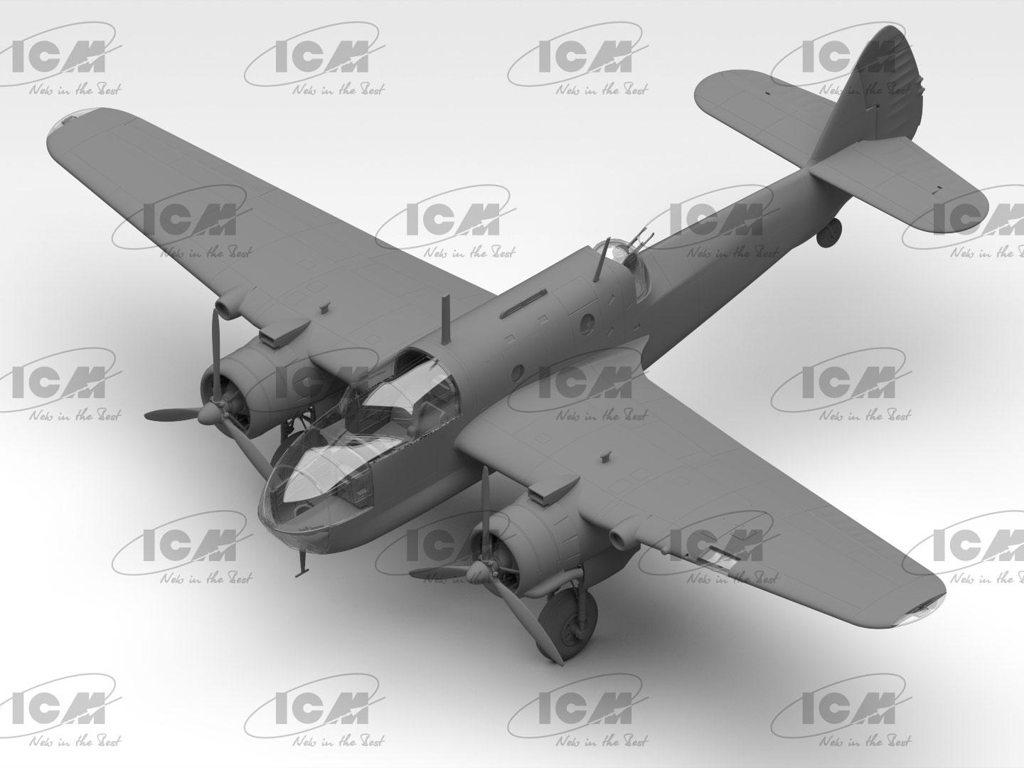 Сборная модель ICM Bristol Beaufort Mk.I британский торпедоносец-бомбардировщик 2 Мировой Войны (48310) - фото 12