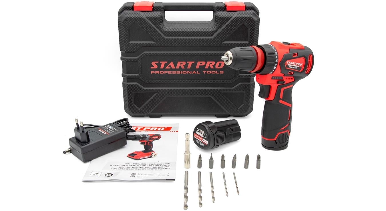 Шуруповерт аккумуляторный START PRO SCD3-12/2BD BRUSHLESS (SCD3-12/2BD)