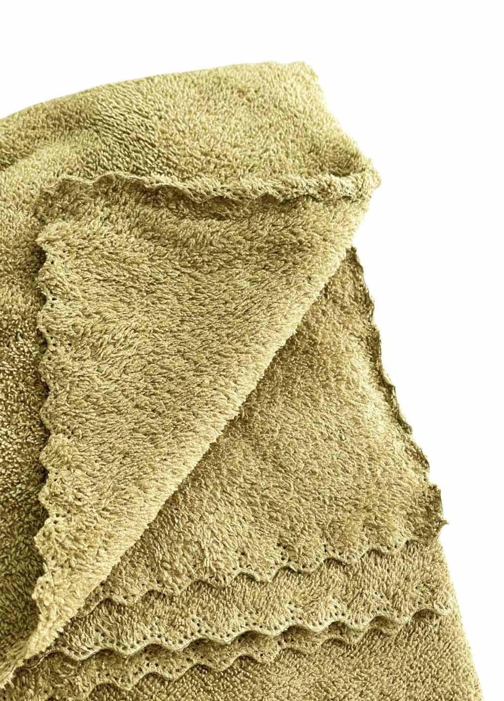 Комплект однотонных полотенец микрофибра 2 шт. (21-3) - фото 4