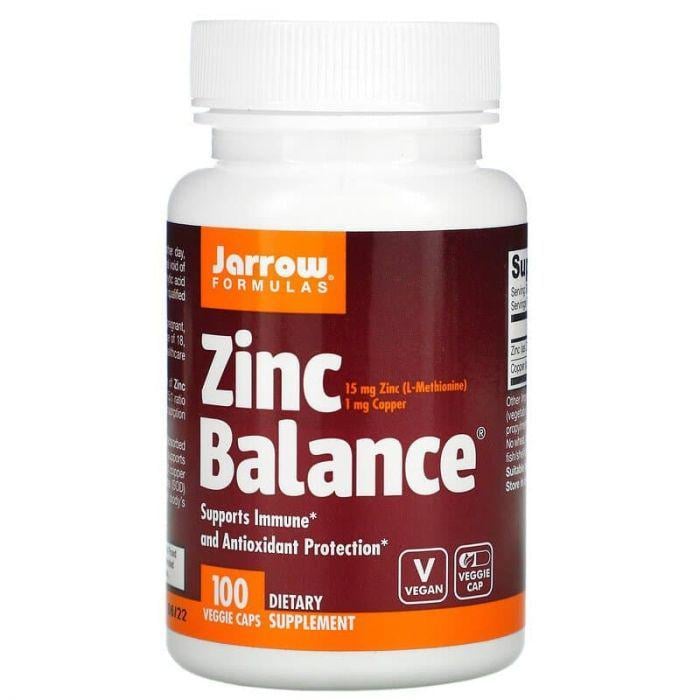 Добавка Jarrow Formulas Zinc Balance Цинк 100 рослинних капсул (JRW-13008)