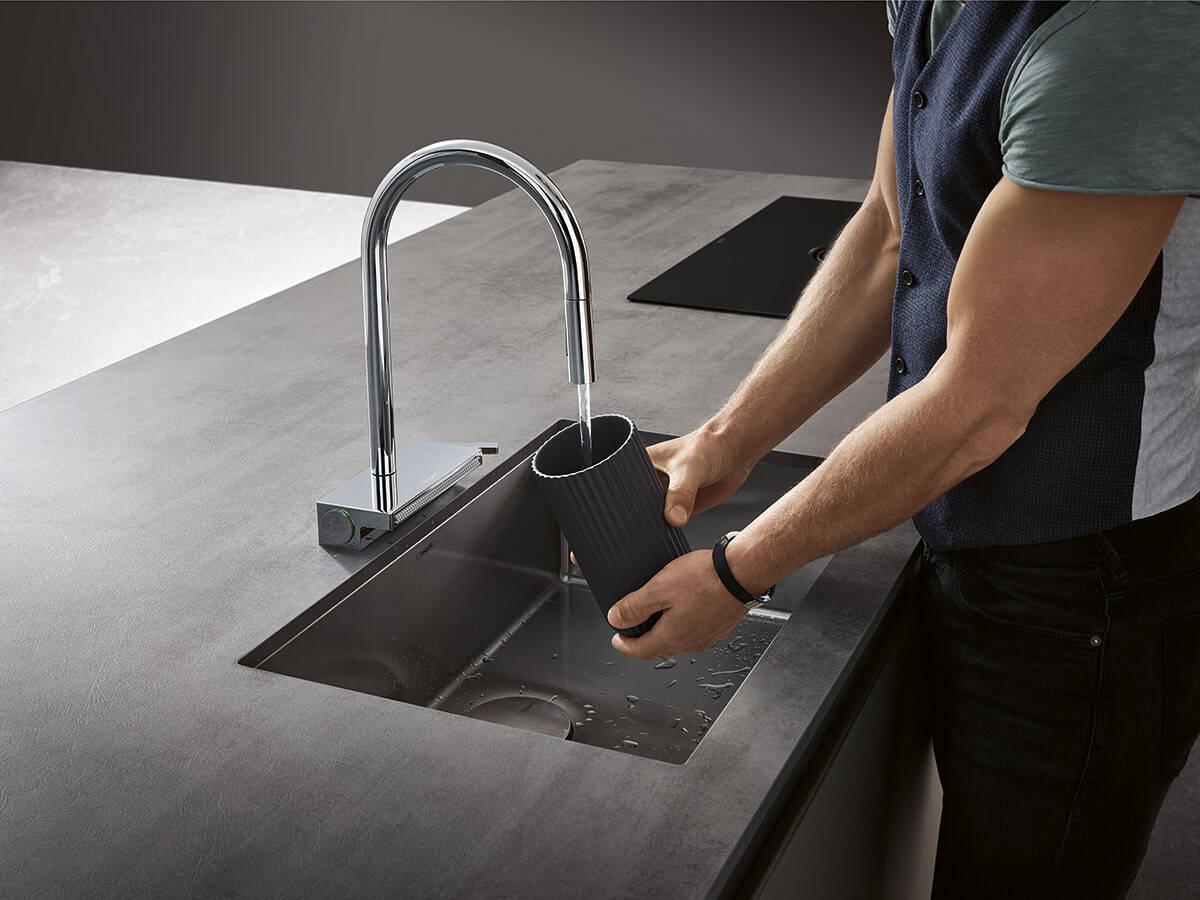 Кухонный смеситель однорычажный Hansgrohe AQUNO SELECT 3jet 73831000 Хром (77750) - фото 4